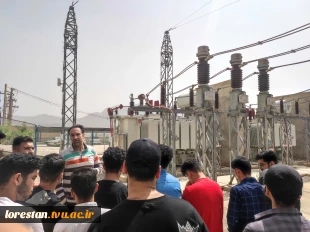 بازدید علمی دانشجویان رشته مهندسی برق دانشکده فنی پسران خرم آباد از پست 63/20kV خرم آباد  4