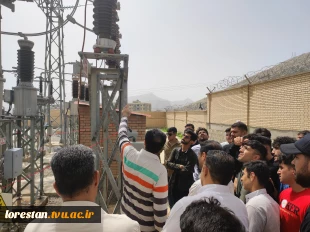 بازدید علمی دانشجویان رشته مهندسی برق دانشکده فنی پسران خرم آباد از پست 63/20kV خرم آباد  7