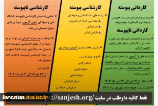 جدول زمان‌بندی ثبت نام و آزمون کاردانی کارشناسی ناپیوسته سال 1403 ویژه دانشگاه فنی و حرفه ای 2