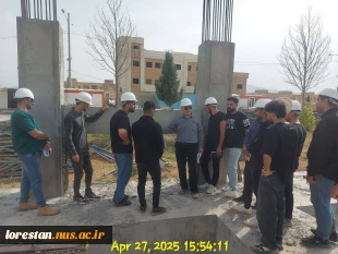 بازدید علمی دانشجویان مقطع کارشناسی مهندسی عمران دانشکده ی ملی مهارت پسران خرم آباد از پروژه نهضت ملی مسکن اداره کل راه و شهرسازی استان لرستان  3