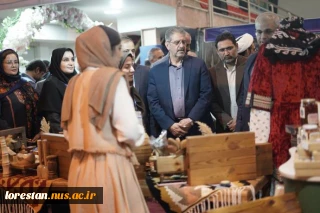 بازدید معاون توسعه کارآفرینی و اشتغال وزارت تعاون، کار و رفاه اجتماعی از غرفه دانشگاه ملی مهارت استان لرستان در هشتمین  بازارچه دانشجویی و جشنواره آیین های نوروزی